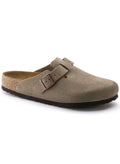 Birkenstock Boston GS in Taupe schmale Weite OVP Wildleder Soft Footbed
