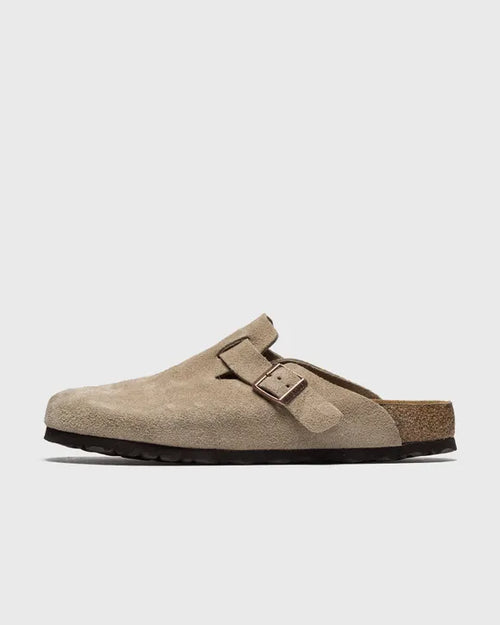 Birkenstock Boston GS in Grau schmale Weite OVP Wildleder Soft Footbed