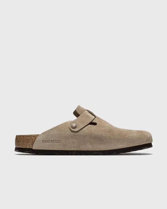 Birkenstock Boston GS in Grau schmale Weite OVP Wildleder Soft Footbed