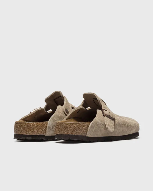 Birkenstock Boston GS in Grau schmale Weite OVP Wildleder Soft Footbed